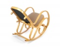 Кресло-качалка дуб/бежевая ткань